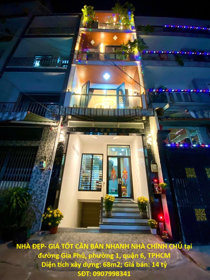 NHÀ ĐẸP- GIÁ TỐT CẦN BÁN NHANH NHÀ CHÍNH CHỦ tại quận 6, TPHCM - Ảnh chính